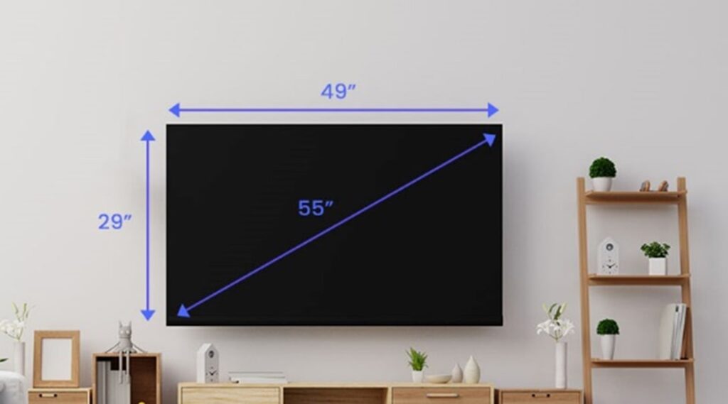 محاسبه اینچ تلویزیون، ابعاد، اندازه و سایز تلویزیون